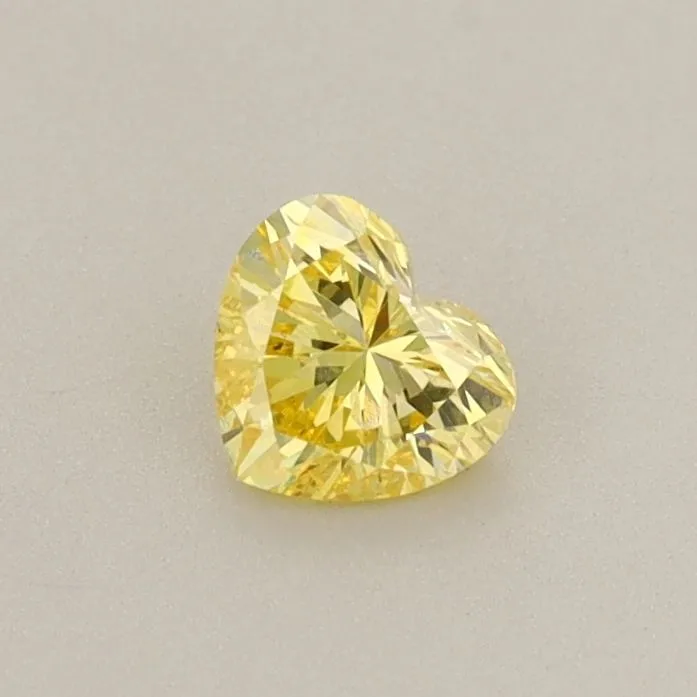 0.51ct ROUND Fancy Vivid Yellow VS1 Coloured Lab diamond