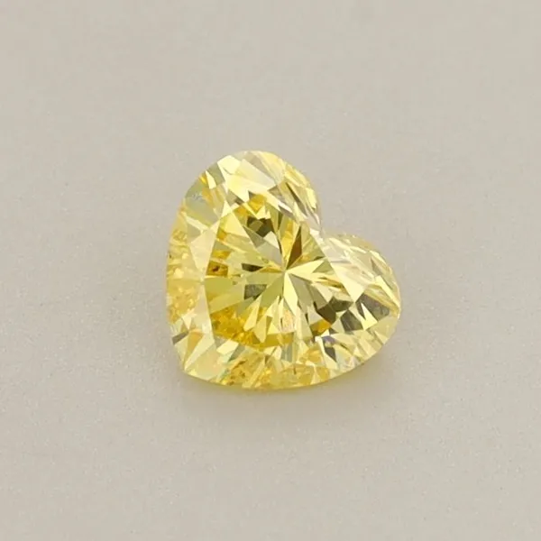 0.51ct ROUND Fancy Vivid Yellow VS1 Coloured Lab diamond