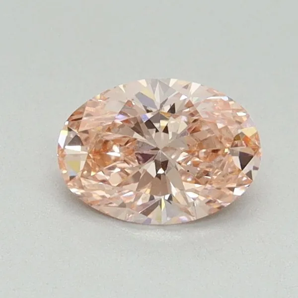 0.53ct OVAL Fancy Vivid Pink VS1 Coloured Lab diamond