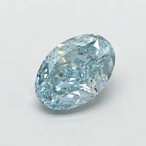 1.14ct OVAL Fancy Vivid Blue VS1 Coloured Lab diamond