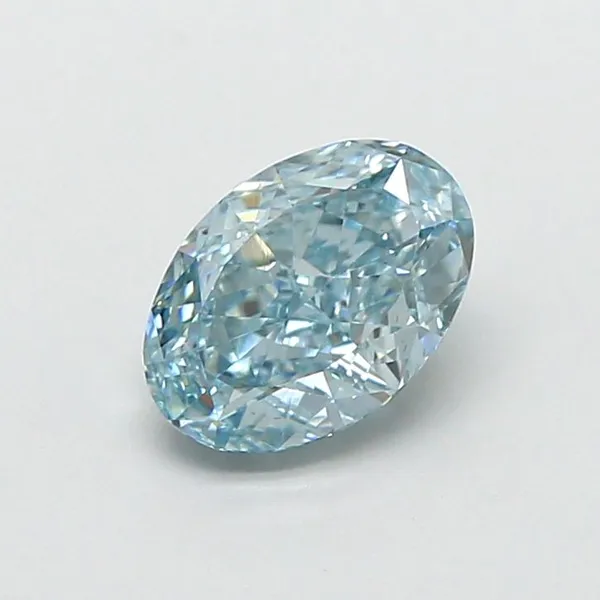 1.14ct OVAL Fancy Vivid Blue VS1 Coloured Lab diamond