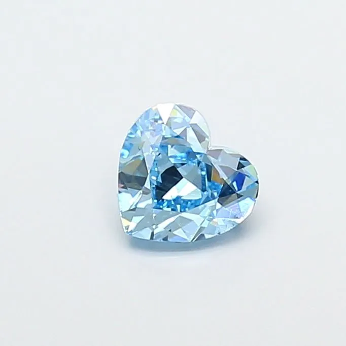 1.27ct HEART Fancy Vivid Blue SI1 Coloured Lab diamond