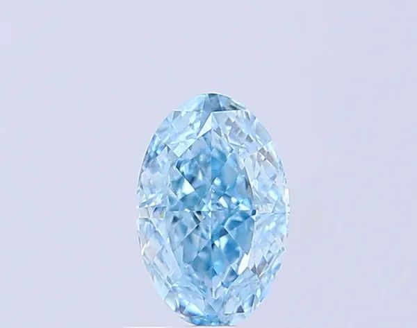 1ct OVAL Fancy Vivid Blue VS2 Coloured Lab diamond