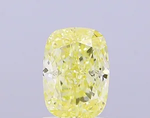 1.15ct CUSHION Fancy Intense Yellow VS1 Coloured Lab diamond