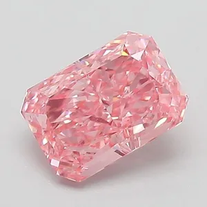 1.07ct RADIANT Fancy Vivid Pink VS1 Coloured Lab diamond