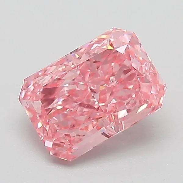 1.07ct RADIANT Fancy Vivid Pink VS1 Coloured Lab diamond