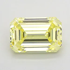 1.26ct EMERALD Fancy Yellow VVS2 Coloured Lab diamond
