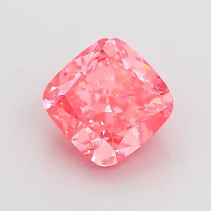 1.14ct CUSHION Fancy Vivid Pink VS1 Coloured Lab diamond