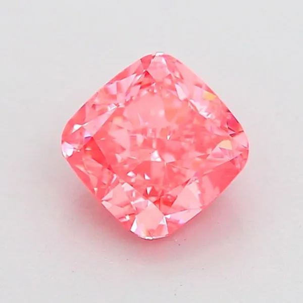 1.14ct CUSHION Fancy Vivid Pink VS1 Coloured Lab diamond