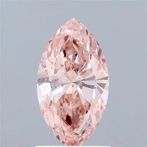 1.07ct MARQUISE Fancy Intense Pink SI1 Coloured Lab diamond