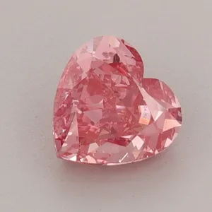 1ct HEART Fancy Vivid Pink VS2 Coloured Lab diamond