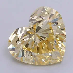 1.73ct HEART Fancy Intense Yellow VS1 Coloured Lab diamond