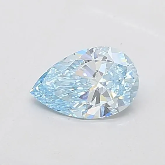 0.91ct PEAR Fancy Vivid Blue VS1 Coloured Lab diamond