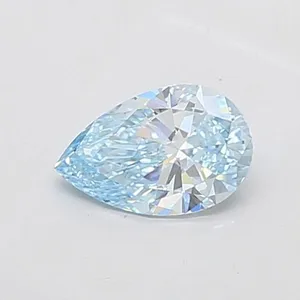 0.91ct PEAR Fancy Vivid Blue VS1 Coloured Lab diamond