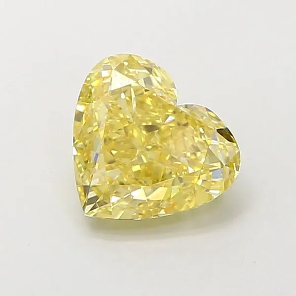 1.5ct HEART Fancy Intense Yellow VS1 Coloured Lab diamond