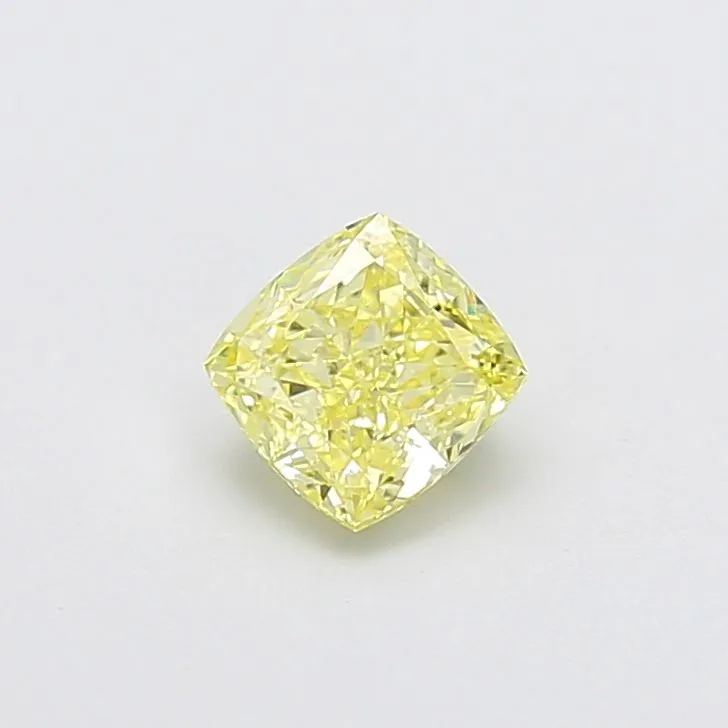 1.03ct CUSHION Fancy Yellow VS1 Coloured Lab diamond