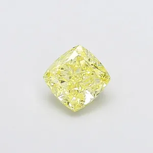 1.03ct CUSHION Fancy Yellow VS1 Coloured Lab diamond