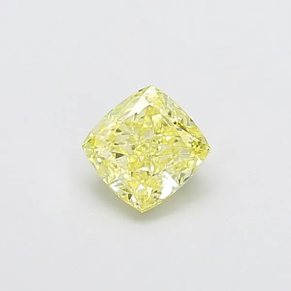 1.03ct CUSHION Fancy Yellow VS1 Coloured Lab diamond