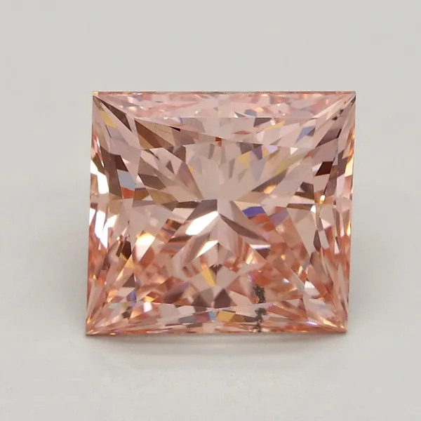 3.04ct PRINCESS Fancy Intense Pink VS2 Coloured Lab diamond