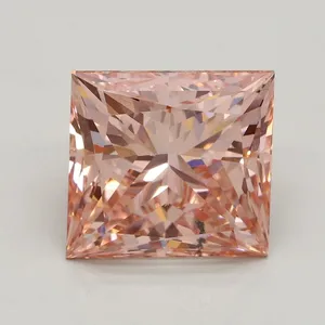 3.04ct PRINCESS Fancy Intense Pink VS2 Coloured Lab diamond