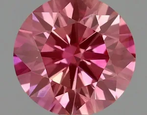 0.54ct ROUND Fancy Vivid Pink VVS1 Coloured Lab diamond