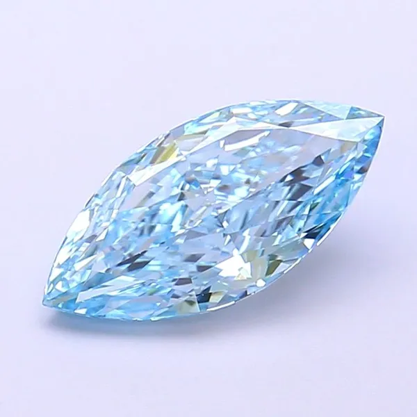 1.54ct MARQUISE Fancy Vivid Blue VVS2 Coloured Lab diamond