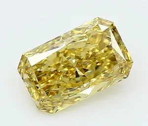 1.37ct RADIANT Fancy Vivid Yellow VVS2 Coloured Lab diamond