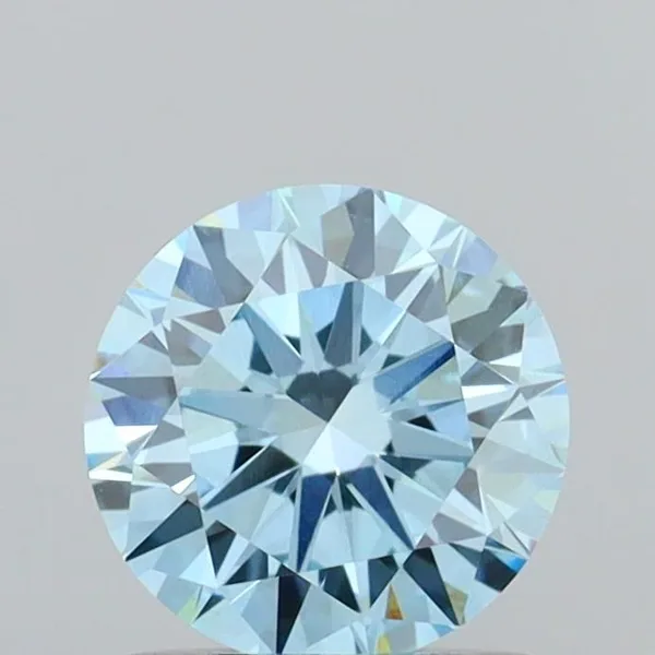 1ct ROUND Fancy Vivid Blue VVS2 Coloured Lab diamond