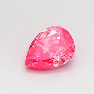 0.4ct PEAR Fancy Vivid Pink VVS2 Coloured Lab diamond