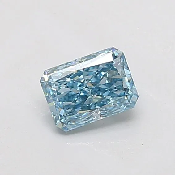 1.03ct RADIANT Fancy Vivid Greenish Blue VS2 Coloured Lab diamond