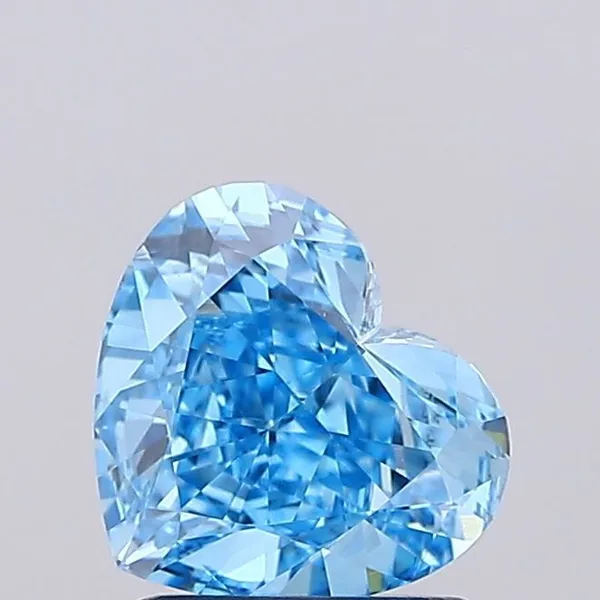 1.25ct HEART Fancy Vivid Blue VS1 Coloured Lab diamond