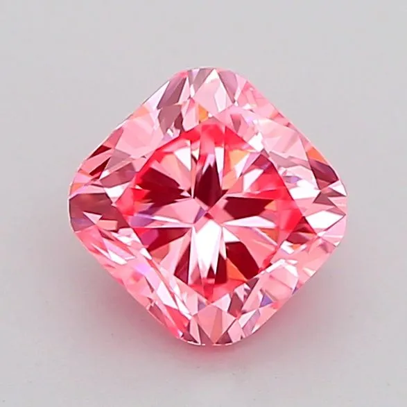 1.10ct CUSHION Fancy Vivid Pink VVS2 Coloured Lab diamond