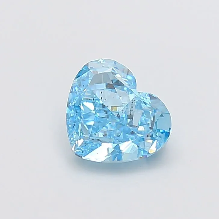 1.74ct HEART Fancy Vivid Blue VS2 Coloured Lab diamond