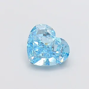 1.74ct HEART Fancy Vivid Blue VS2 Coloured Lab diamond