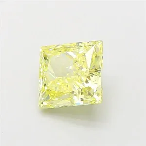1.14ct PRINCESS Fancy Intense Yellow VS2 Coloured Lab diamond