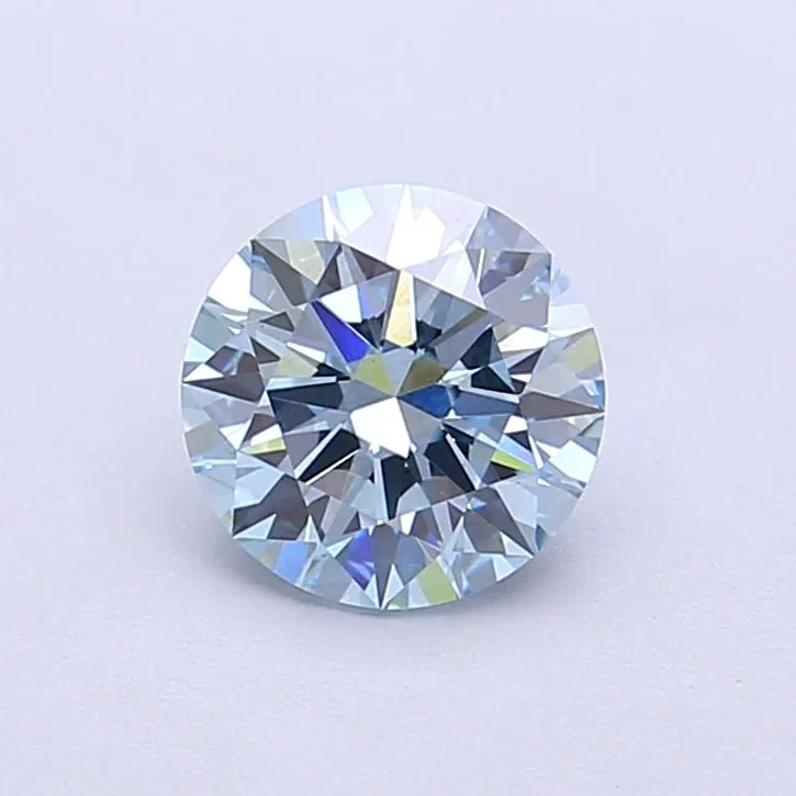 1.08ct ROUND Fancy Vivid Blue VS1 Coloured Lab diamond