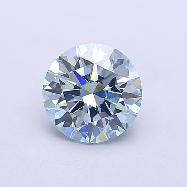 1.08ct ROUND Fancy Vivid Blue VS1 Coloured Lab diamond