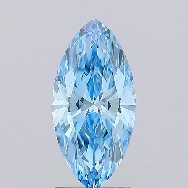 1.56ct MARQUISE Fancy Vivid Blue VS1 Coloured Lab diamond
