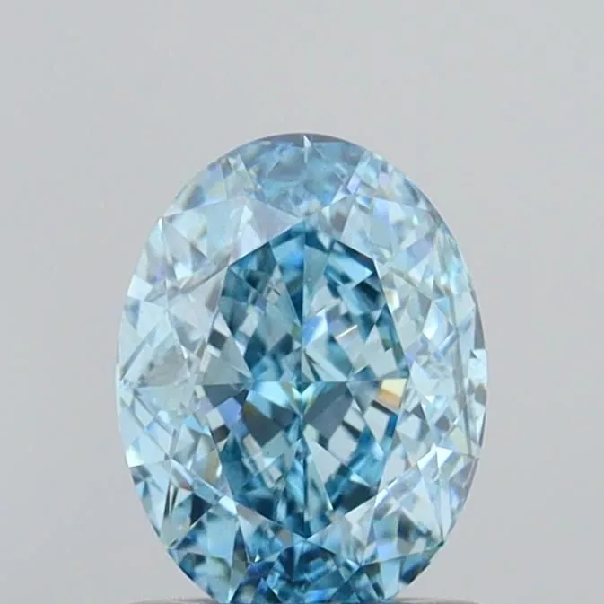 1.01ct OVAL Fancy Vivid Blue VS1 Coloured Lab diamond