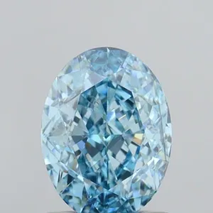 1.01ct OVAL Fancy Vivid Blue VS1 Coloured Lab diamond