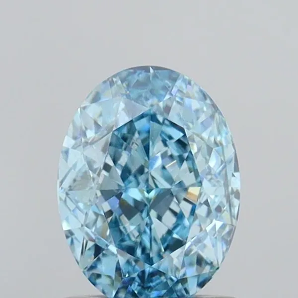 1.01ct OVAL Fancy Vivid Blue VS1 Coloured Lab diamond