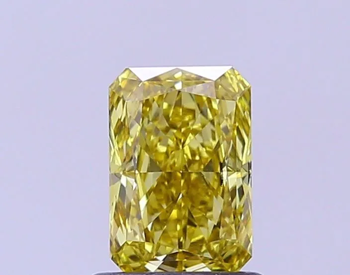 1.01ct RADIANT Fancy Vivid Yellow SI1 Coloured Lab diamond