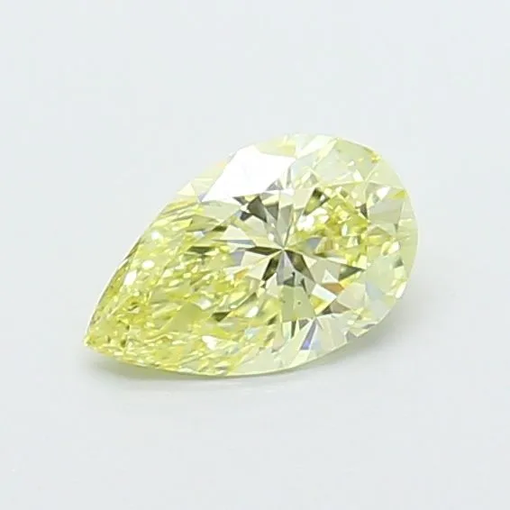 0.52ct PEAR Fancy Yellow VS1 Coloured Lab diamond