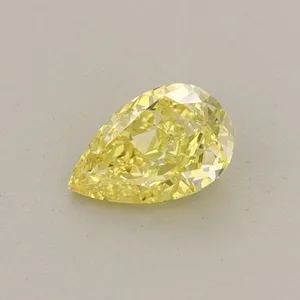 0.35ct PEAR Fancy Vivid Yellow VVS1 Coloured Lab diamond