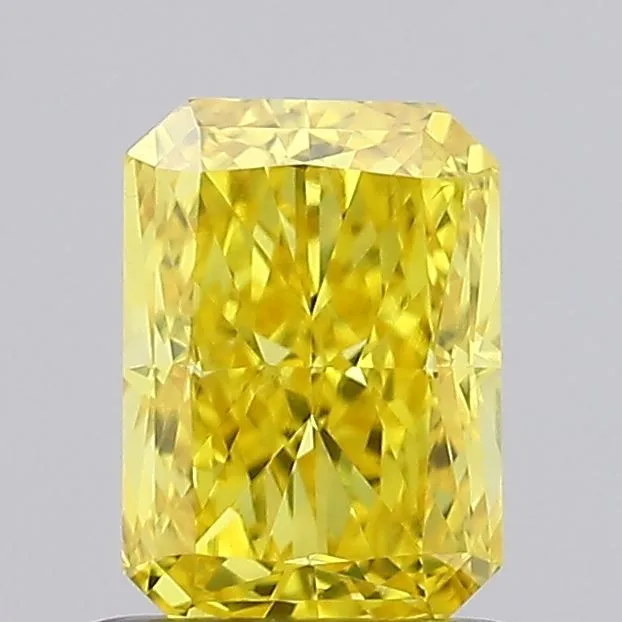 1.12ct RADIANT Fancy Vivid Yellow VS1 Coloured Lab diamond