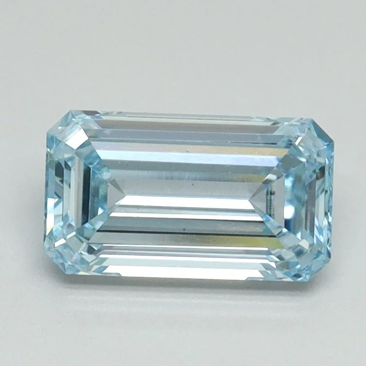 1.01ct EMERALD Fancy Intense Blue VVS2 Coloured Lab diamond