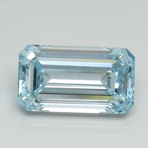 1.01ct EMERALD Fancy Intense Blue VVS2 Coloured Lab diamond