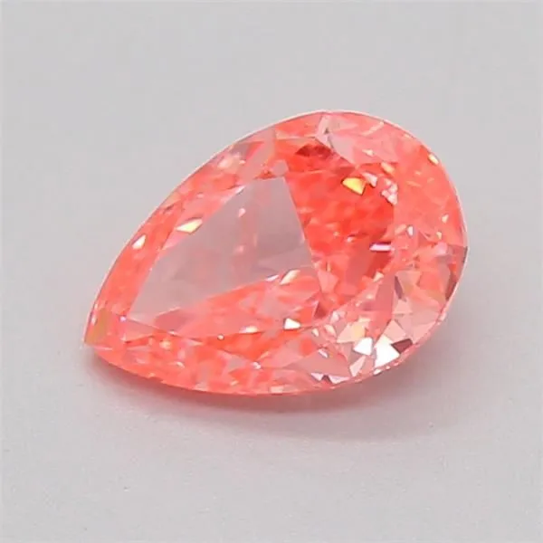 0.34ct PEAR Fancy Vivid Pink VS1 Coloured Lab diamond