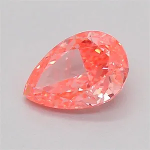 0.34ct PEAR Fancy Vivid Pink VS1 Coloured Lab diamond