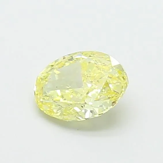 0.82ct OVAL Fancy Intense Yellow VS2 Coloured Lab diamond